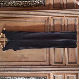 Vintage Ralph Lauren black ribbed maxi dress small 100% cotton, so comfortable